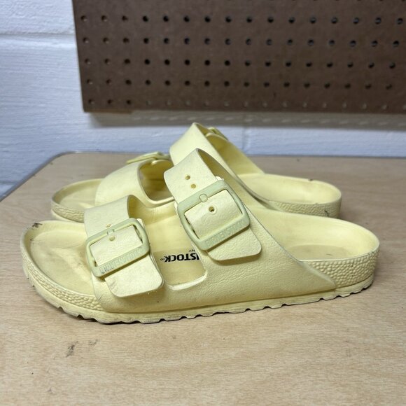 Birkenstock Arizona Eva Yellow Sandals Slip On Women’s Shoes Size 37 US 6 Narrow - Picture 1 of 9